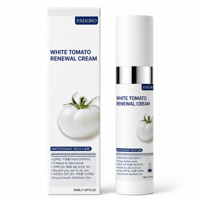PADORO White Tomato Renewal Cream – Hydrating & Firm-Looking Face Cream, 50 mL