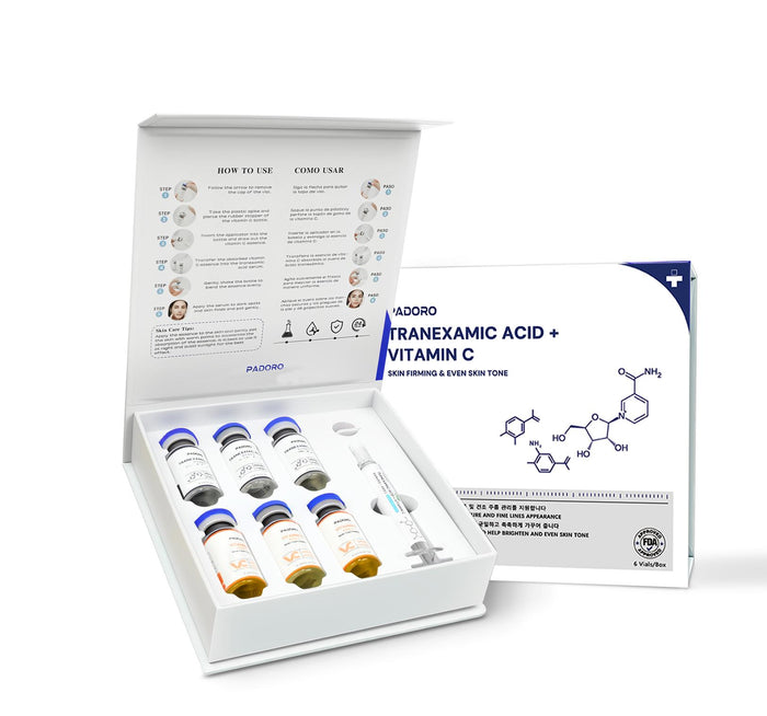 PADORO Tranexamic Acid + Vitamin C Serum Kit - 6 Vials