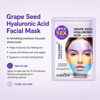 Grape Seed Hyaluronic Facial Mask